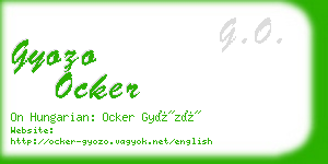 gyozo ocker business card